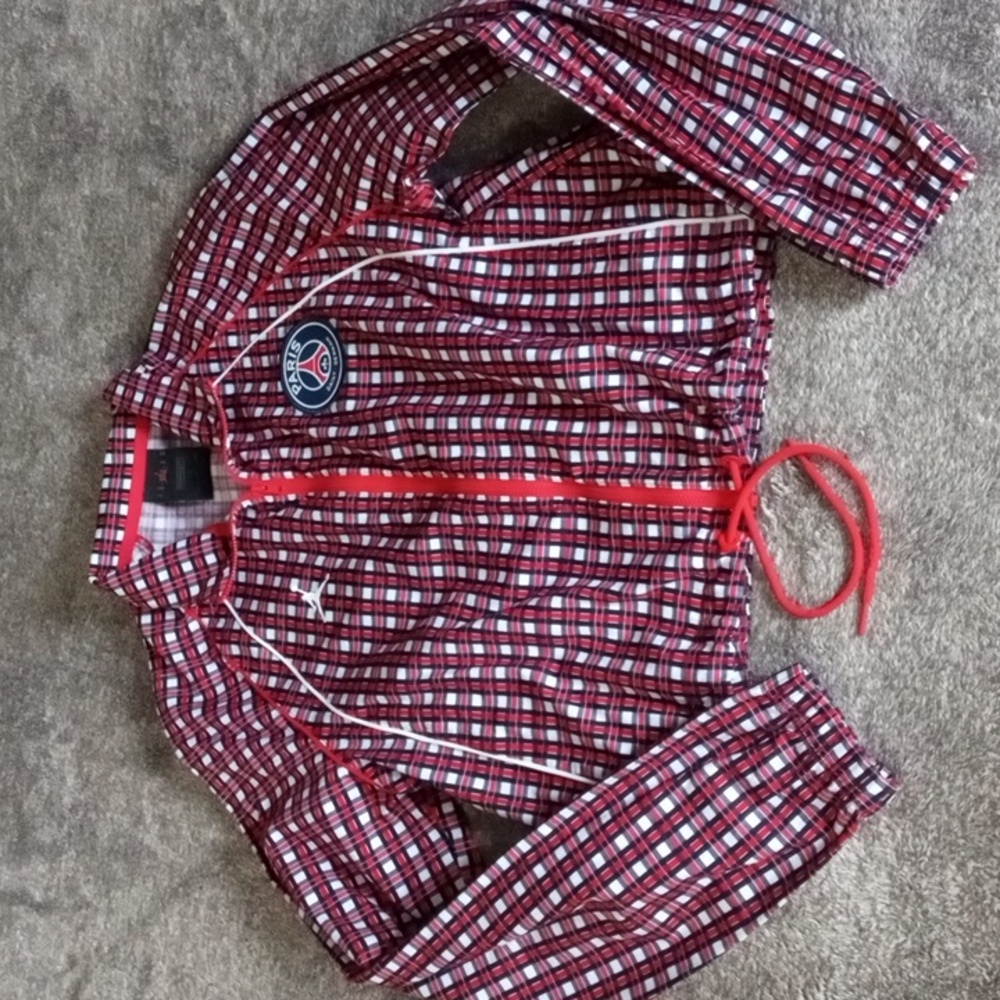 AIR Jordan x PSG Paris St Germain plaid jacket